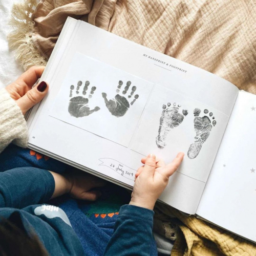 blush and gold invulboek my baby journal - blush 