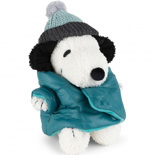 bon ton toys knuffelhond snoopy met jas - 20 cm