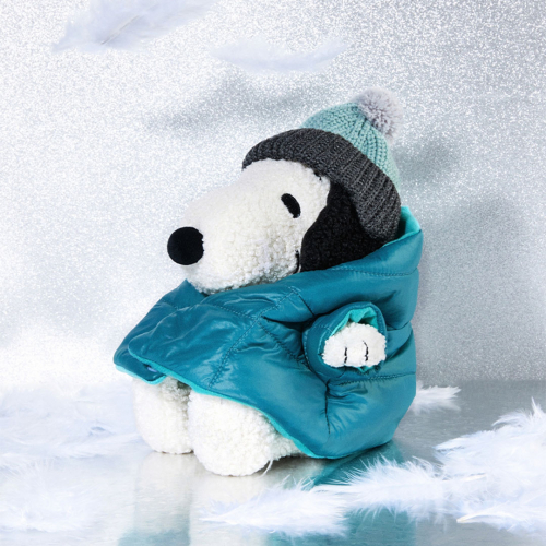 bon ton toys knuffelhond snoopy met jas - 20 cm