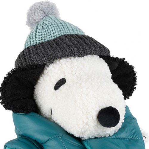 bon ton toys knuffelhond snoopy met jas - 20 cm