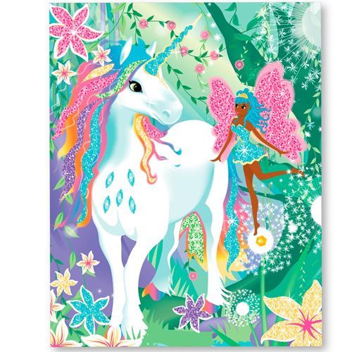 box candiy knutselset folie en glitter - totally magical unicorns