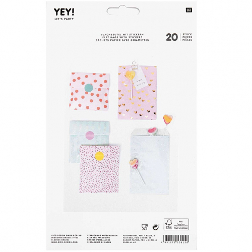 cadeauzakjes - roze - 20st