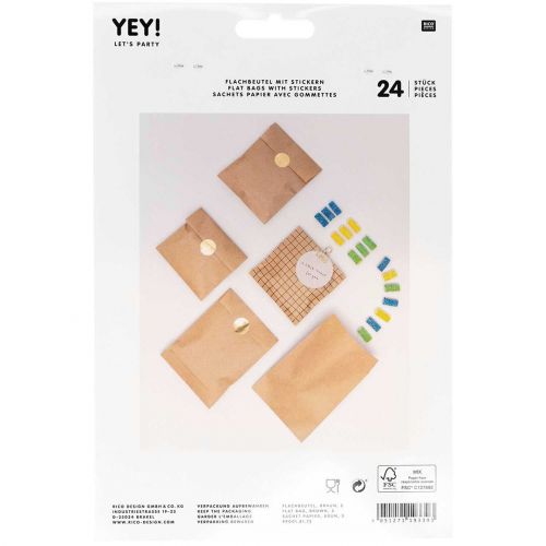 cadeauzakjes klein - bruin - 24st