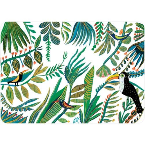 cartes d'art placemat toekan jungle