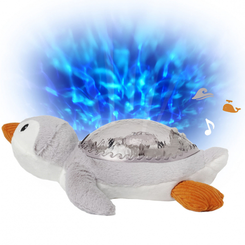 cloud.b knuffelpinguin met nachtlamp en geluid
