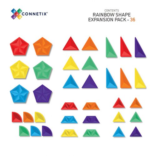 connetix magnetische tegels - shape expansion pack - 36st   