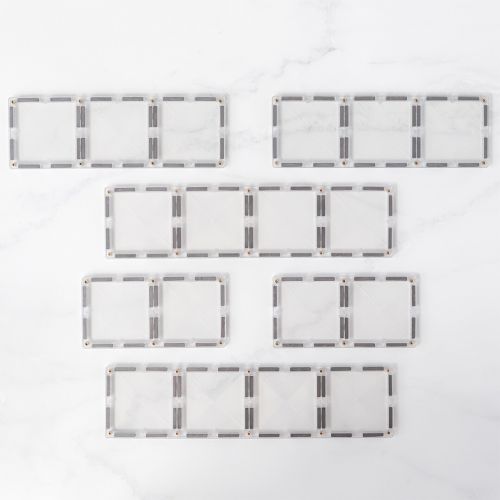 connetix magnetische tegels clear - rectangle pack - 12st 