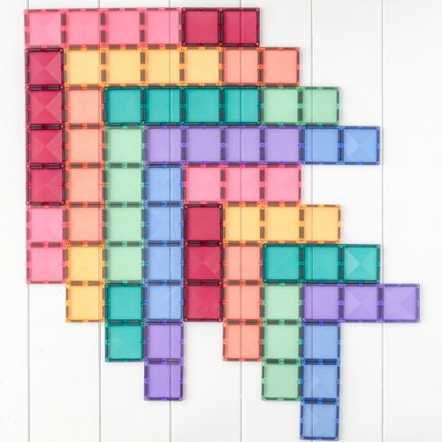 connetix magnetische tegels pastel - rectangle pack - 24st  