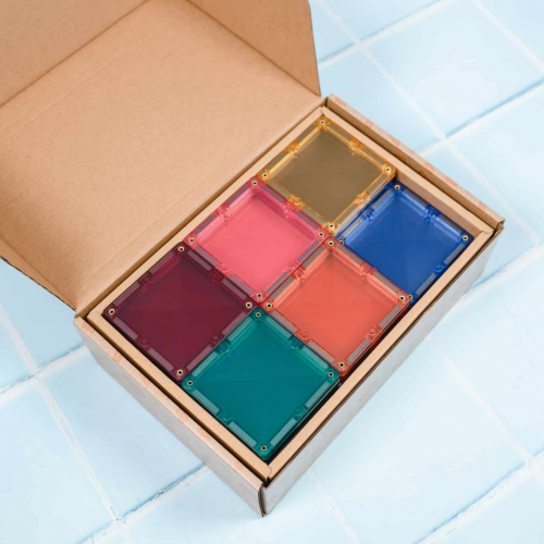 connetix pièces magnétiques pastel - square pack - 40pcs