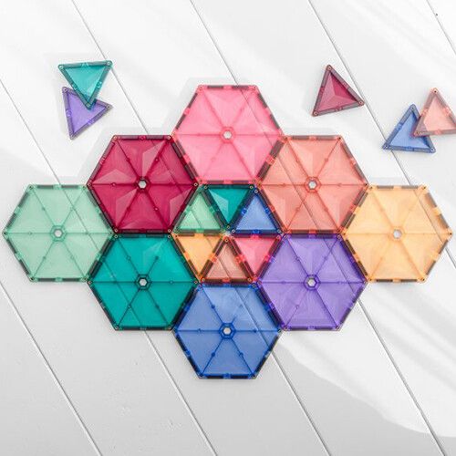 connetix magnetische tegels pastel - geometry - 40st   