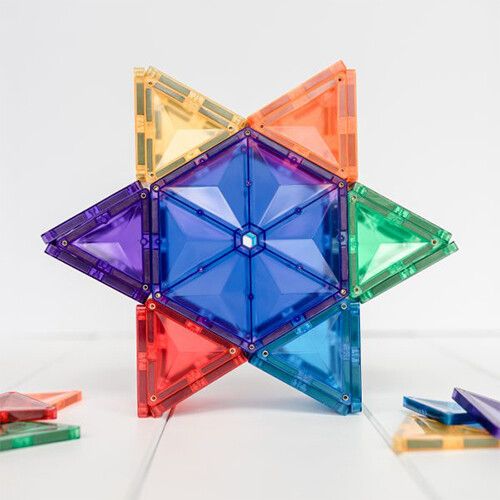 connetix magnetische tegels rainbow - geometry - 30st 
