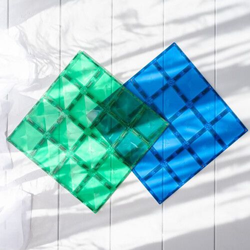 connetix uitbreidingsset bodemplaten - green-blue - 2st   