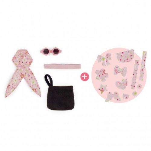 corolle sjaal, tas, haarband en zonnebril voor stapop - 33 cm