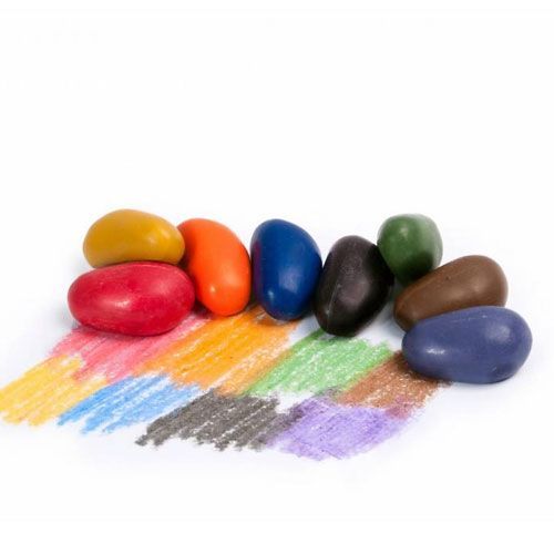 crayon rocks waskrijtjes 8 st in 8 kleuren - fluwelen zakje