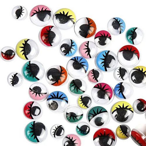 creativ company yeux mobiles avec cils - 8-12 mm - 30pcs