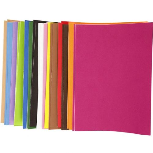 creativ company zelfklevende foam A4 vellen - 15 kleuren - 30st