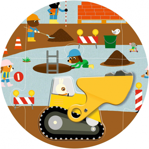 djeco xl puzzel bouwplaats - 17st