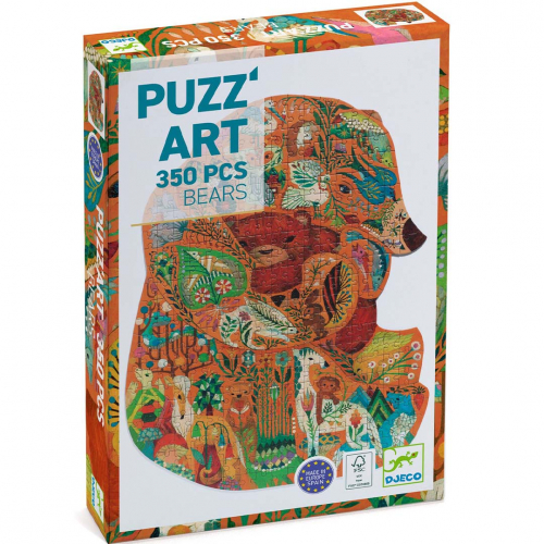 djeco puzzel puzz'art beren - 350st