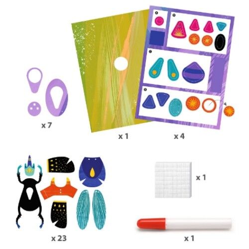 djeco set créatif insectes en papier