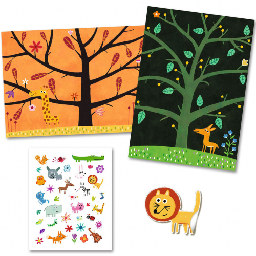 djeco knutselset herbruikbare stickers - off-ground tag