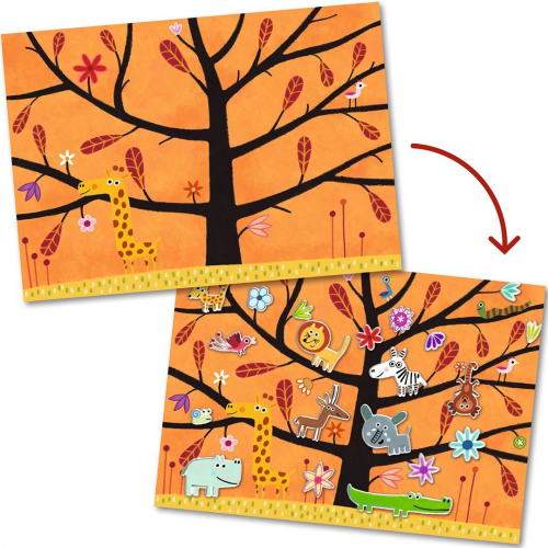 djeco knutselset herbruikbare stickers - off-ground tag