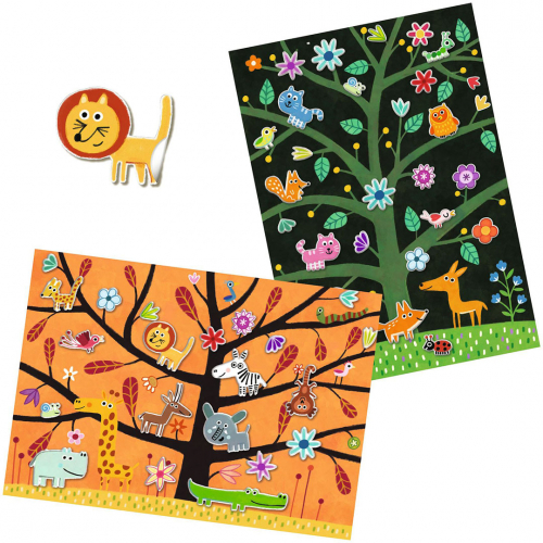 djeco knutselset herbruikbare stickers - off-ground tag