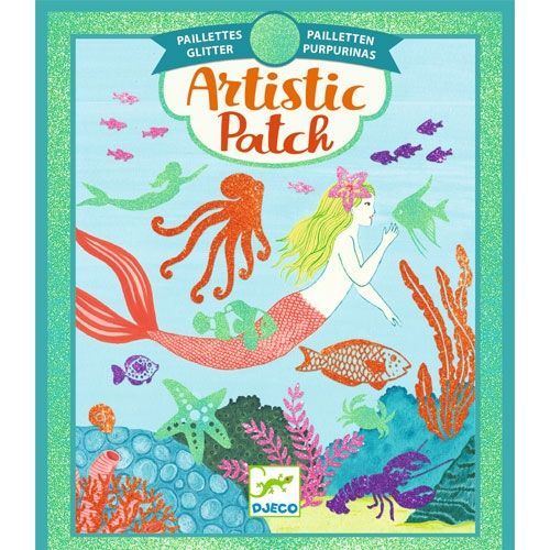 djeco artistieke glitterplaatjes oceaan