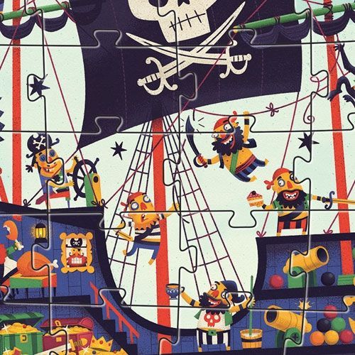 djeco puzzel het piratenschip (36st)