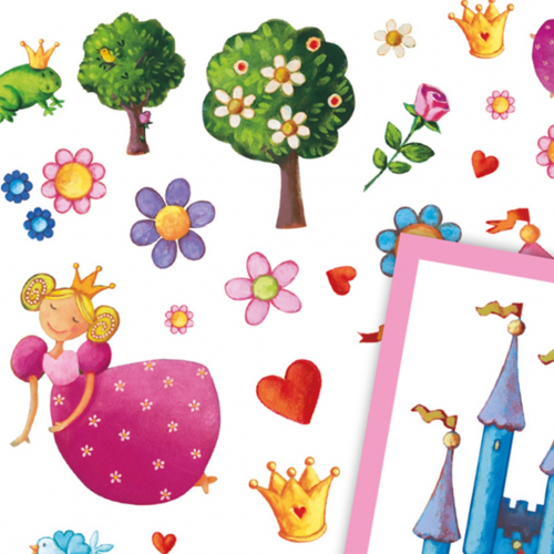 djeco stickers le goûter des princesses - 160 stickers