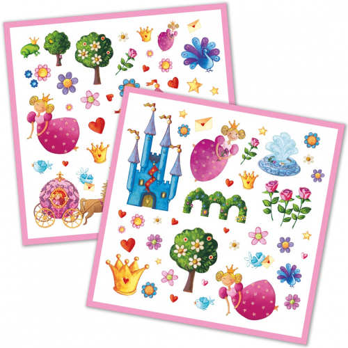 djeco stickers le goûter des princesses - 160 stickers