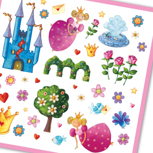 djeco stickers le goûter des princesses - 160 stickers