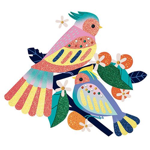 djeco glitterschilderijen paradijsvogels