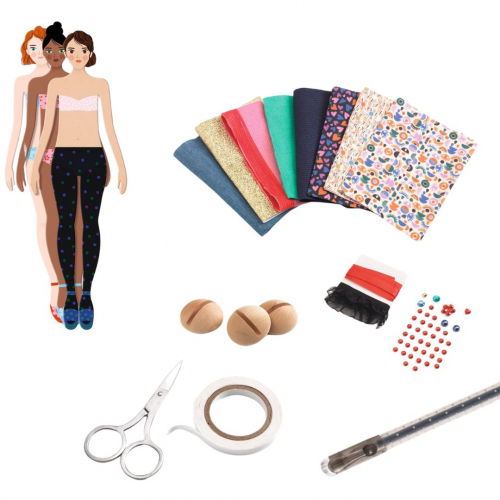 djeco knutselset aankleedpoppen fashion by marie