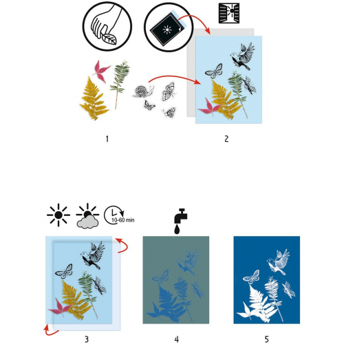djeco knutselset blauwdruk papier