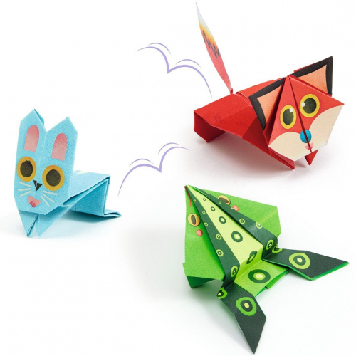 djeco origami - springende dieren