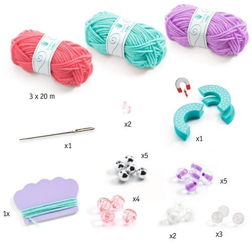 djeco knutselset pompons hangertjes