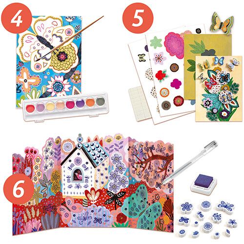 djeco kit créatif six activités - fleurs