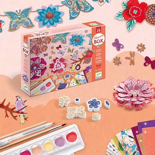 djeco kit créatif six activités - fleurs