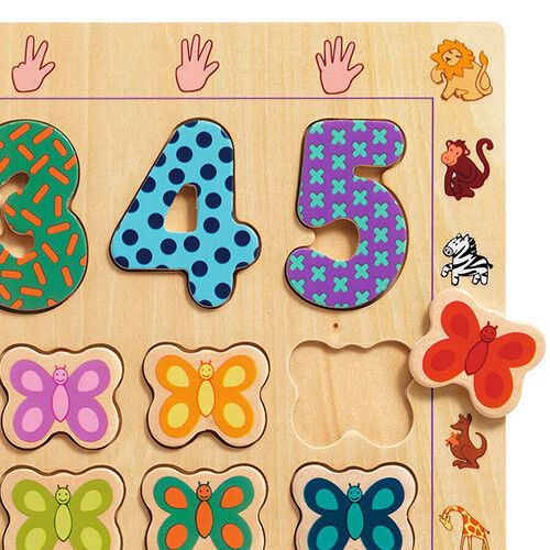 djeco puzzel cijfers en vlinders - 20st