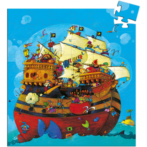 djeco puzzel het piratenschip van roodbaard (54st)
