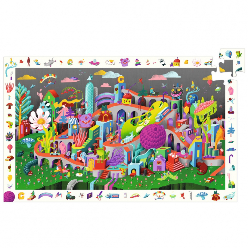 djeco puzzel observation crazy town - 200st