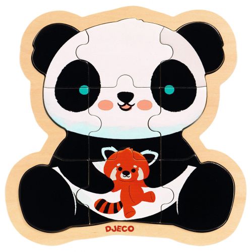 djeco puzzel panda - 9st