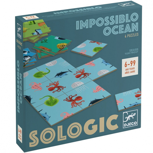 djeco puzzel sologic impossiblo - ocean - 4x9st