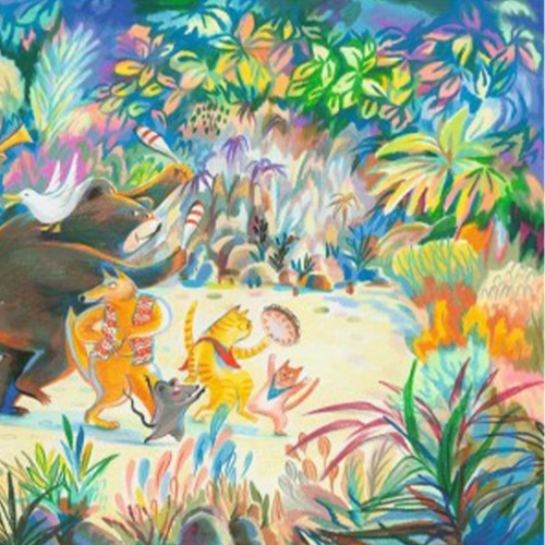 djeco puzzel woods music band - 200st