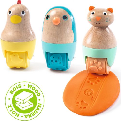 Djeco rouleaux pâte à modeler animaux - 3pcs