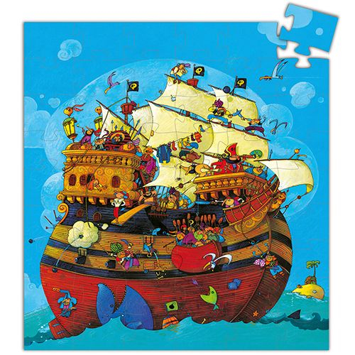 djeco puzzel het piratenschip van roodbaard (54st)