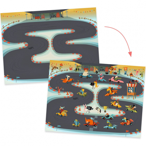 djeco knutselset transferstickers asphalt