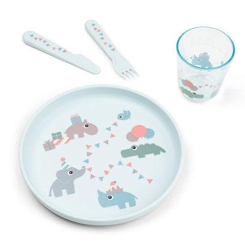 done by deer kinderservies verjaardag - blue
