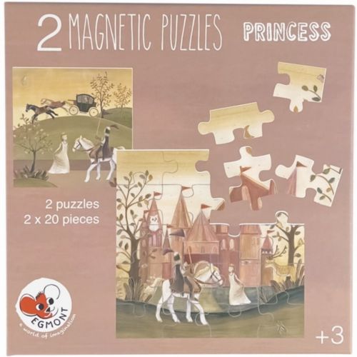 egmont toys magneetpuzzel prinses -2x20st