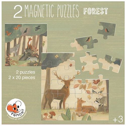 egmont toys magnetische puzzel bos - 2x20st